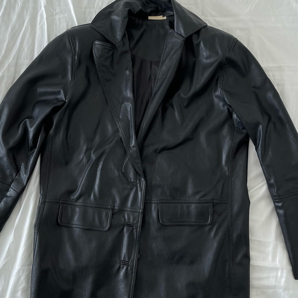 Steele Vegan Leather Blazer Size M